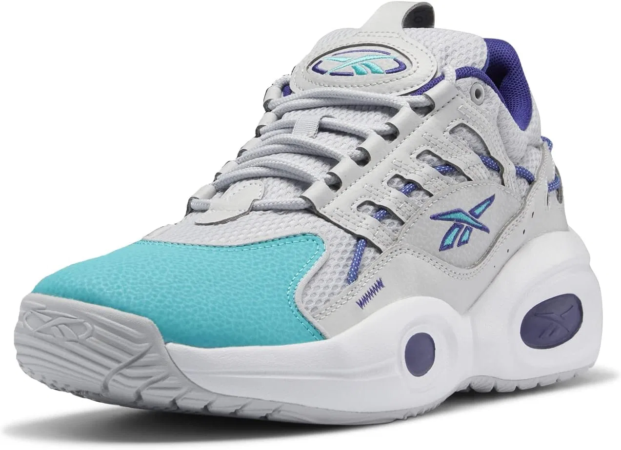 Баскетбольные кроссовки Reebok Solution Mid унисекс, 2-Lgh Solid Grey Semi Classic Teal Bold Purple