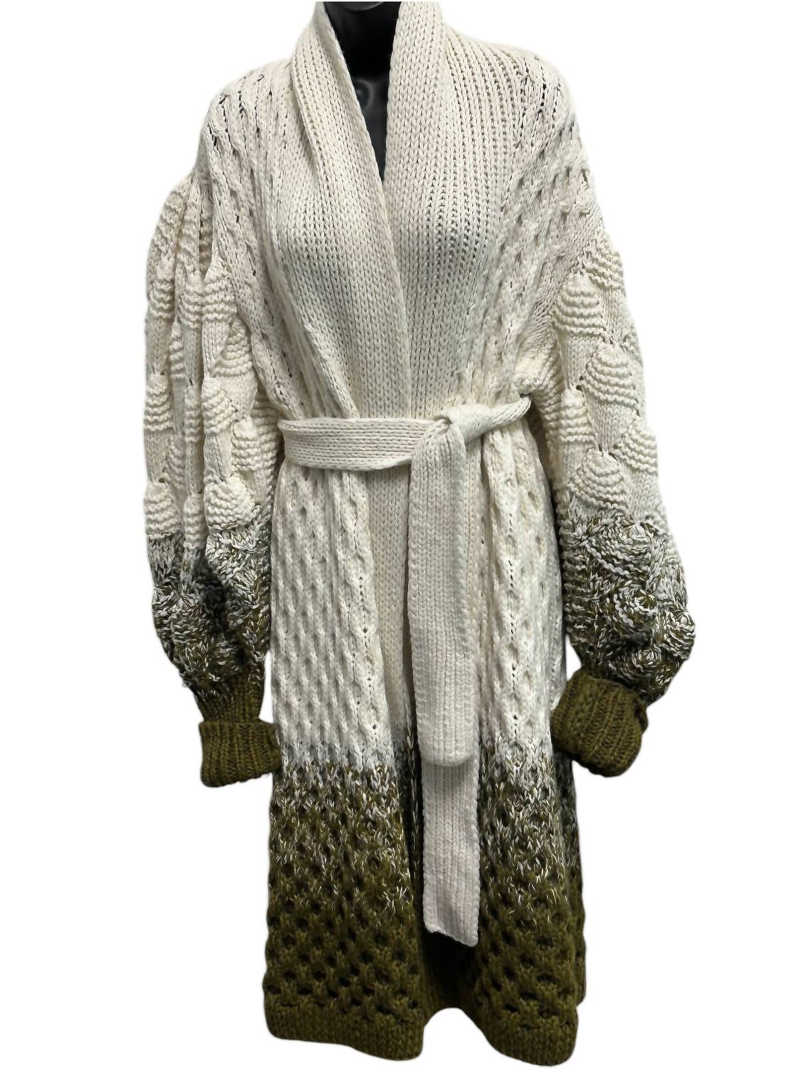 

Женское пальто Eva Cashmere в оттенках белого и оливкового Letanne