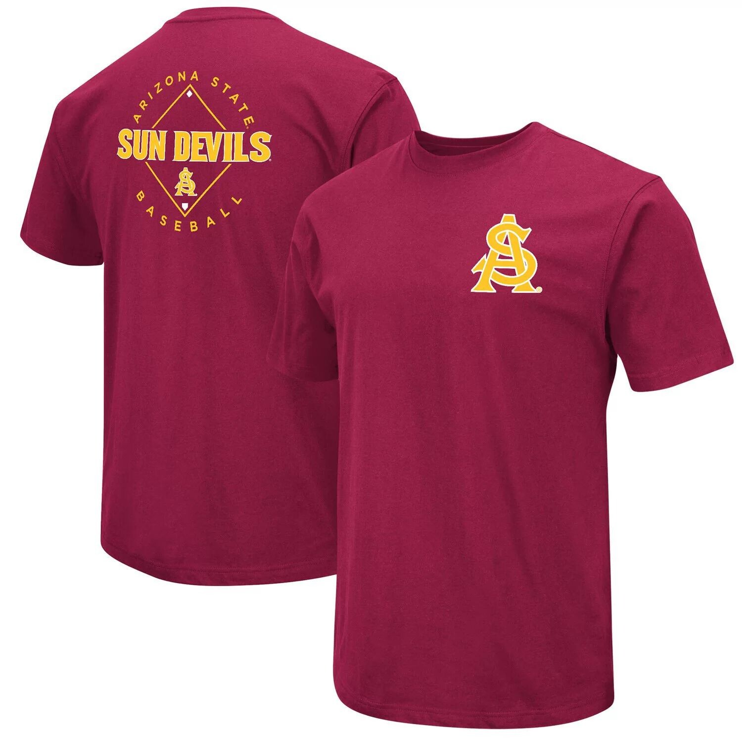 

Мужская темно-бордовая футболка Arizona State Sun Devils Baseball On-Deck 2-Hit Colosseum, Красный, Мужская темно-бордовая футболка Arizona State Sun Devils Baseball On-Deck 2-Hit Colosseum