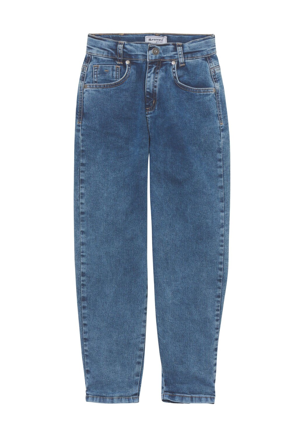 

Брюки джинсовые, 3/4, однотонные, для девочки BLUE EFFECT, цвет Blue Normal