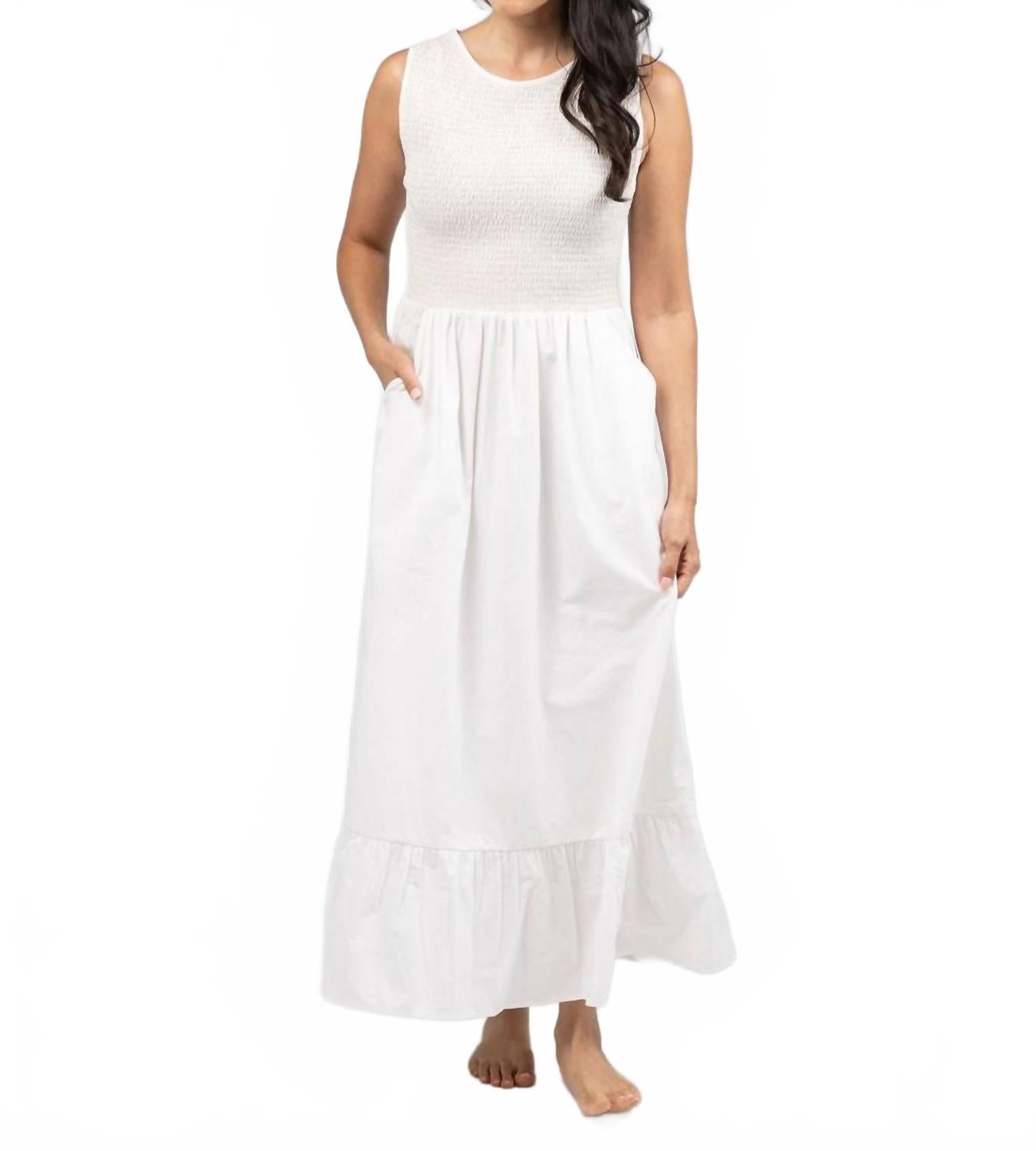 

Марго миди-платье в белом цвете Beau & Ro