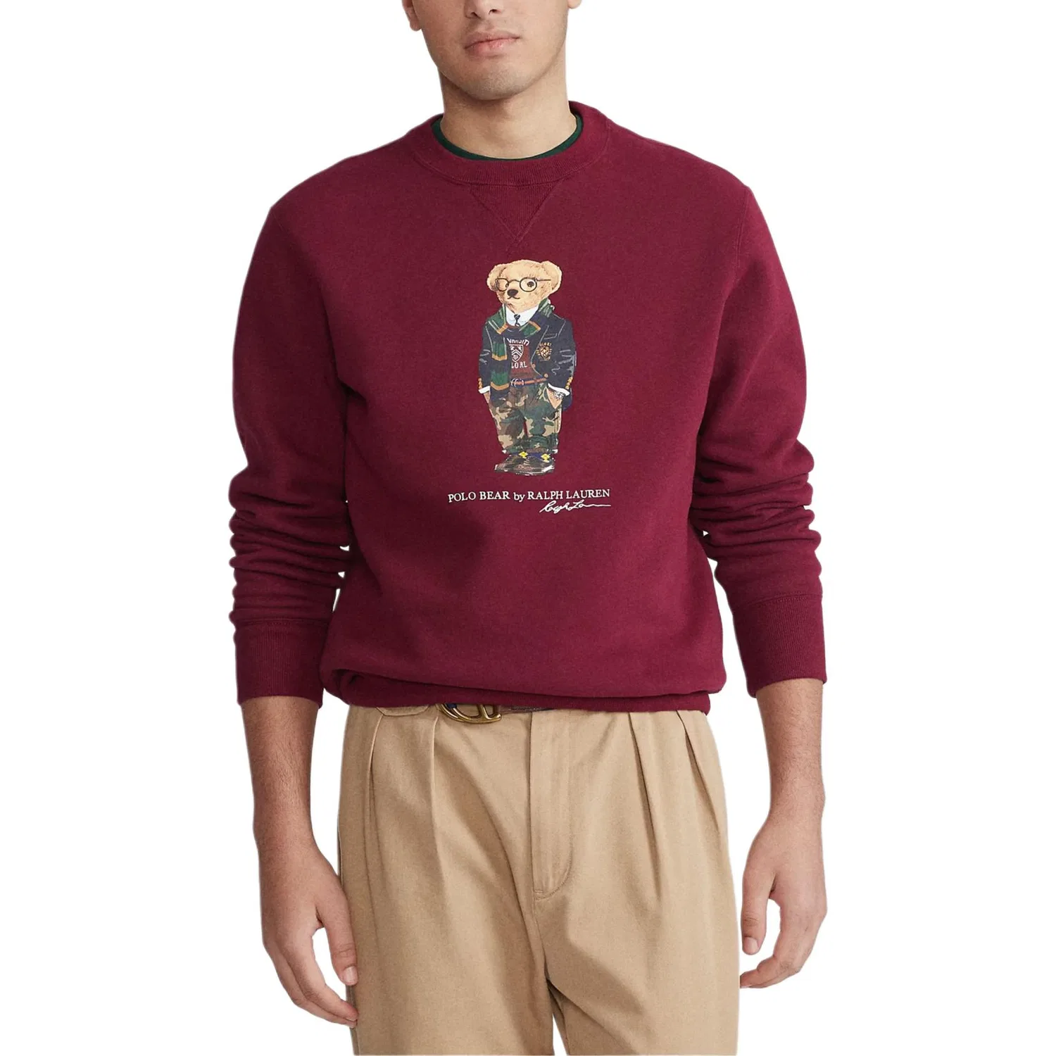 Свитшот с вышивкой Polo Bear красный Polo Ralph Lauren — фото 4