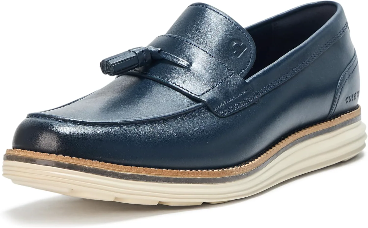 Мужские лоферы Cole Haan Originalgrand Meridian с кисточками, темно-синий/слоновая кость — фото 2