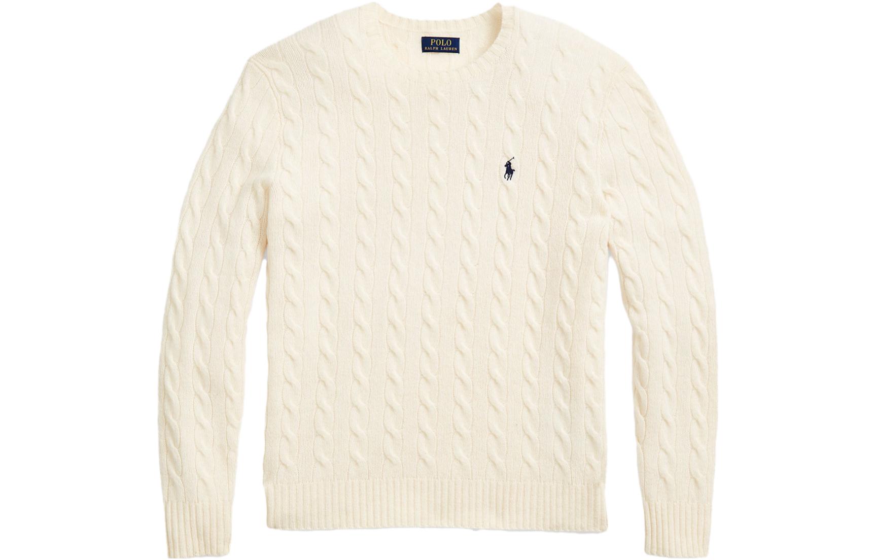 

Вязаный джемпер с вышитым узором «Пони» Polo Ralph Lauren, Cream