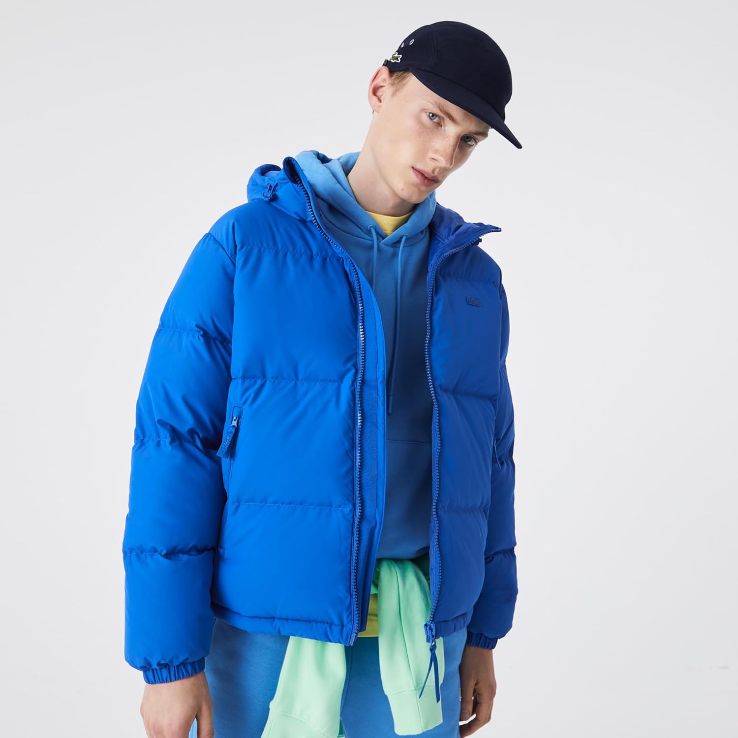 

Lacoste мужская стеганая водоотталкивающая короткая куртка, Marina