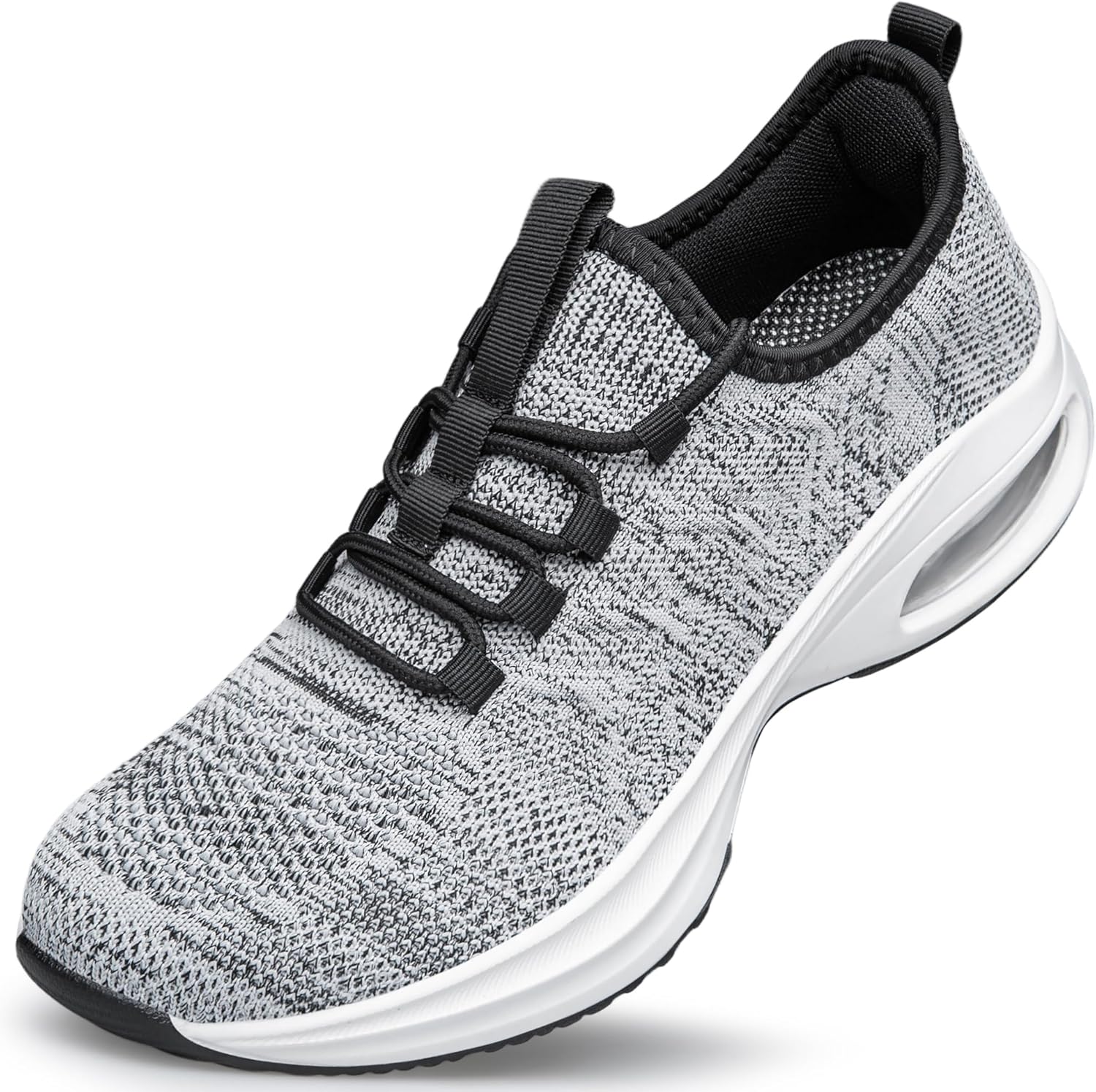 

Мужские кроссовки с широкой колодкой, амортизацией, противоскользящие, легкие, для бега, тренировок, тенниса и спорта, с широкой передней частью Zcqgqd, черный/серый