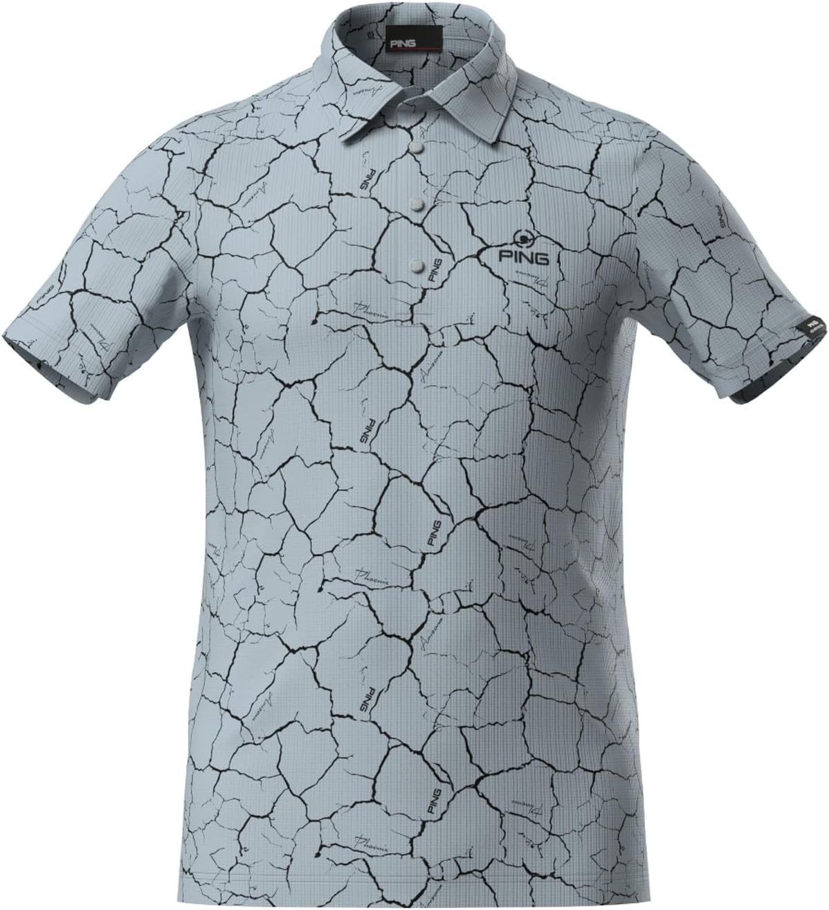 

Мужская поло-рубашка Ping с коротким рукавом (водоотводящая, с защитой от УФ-излучения) / для гольфа / 621-5160307, серый