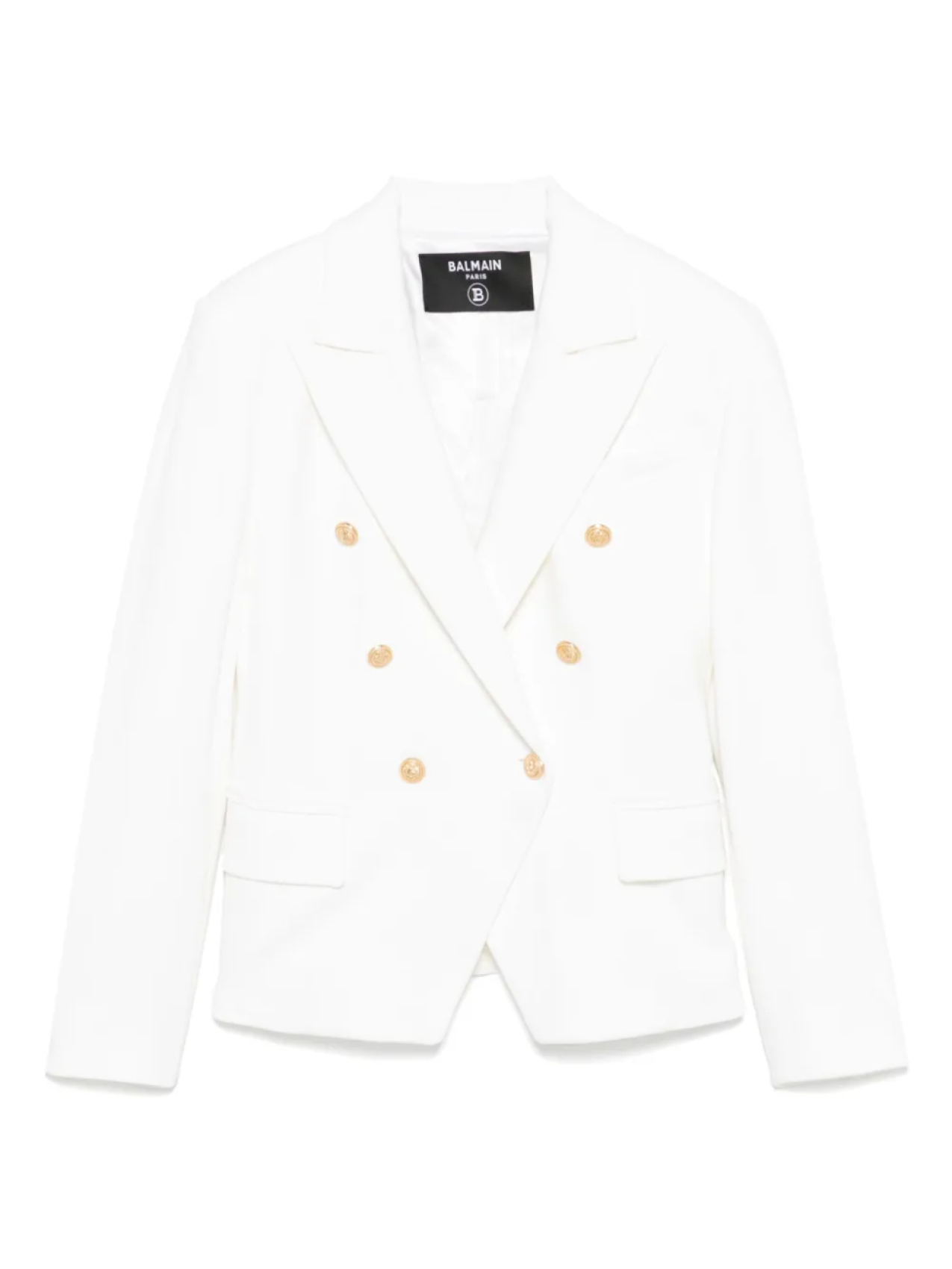 

Двубортный блейзер Balmain Kids, белый