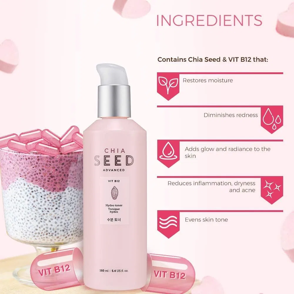 Тоник The Face Shop — Chia Seed Hydro Toner, 160 мл — фото 3