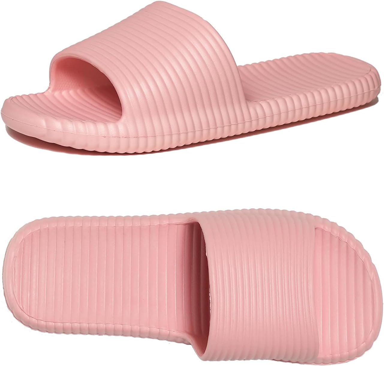 

WZNKXFC Тапочки для душа для женщин и мужчин, домашние шлепанцы, быстросохнущие, нескользящие, для дома, спа, спортзала, бассейна, пляжа, розовый