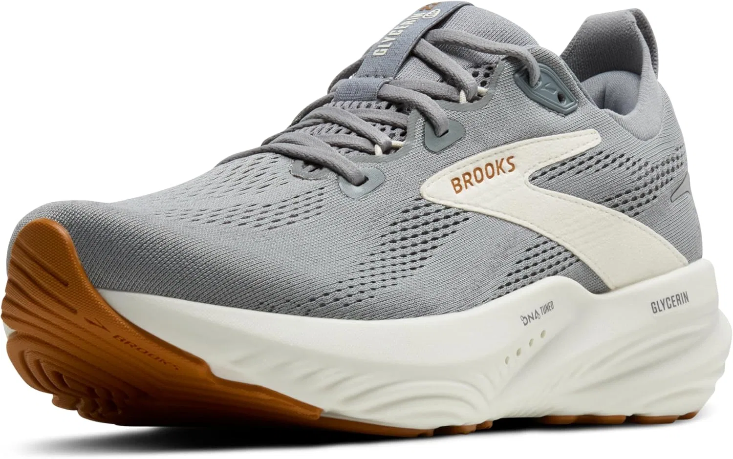 Мужские беговые кроссовки Brooks Glycerin 22 нейтрального цвета, Honey Gray Ginger Primer
