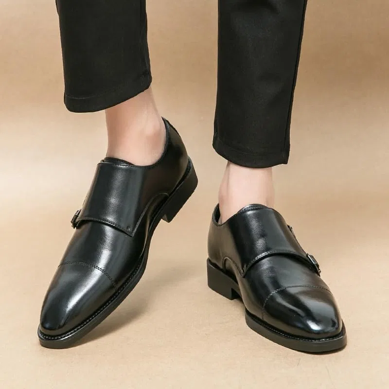 Лоферы кожаные мужские Formal Shoes, Black UOPYNE — фото 2