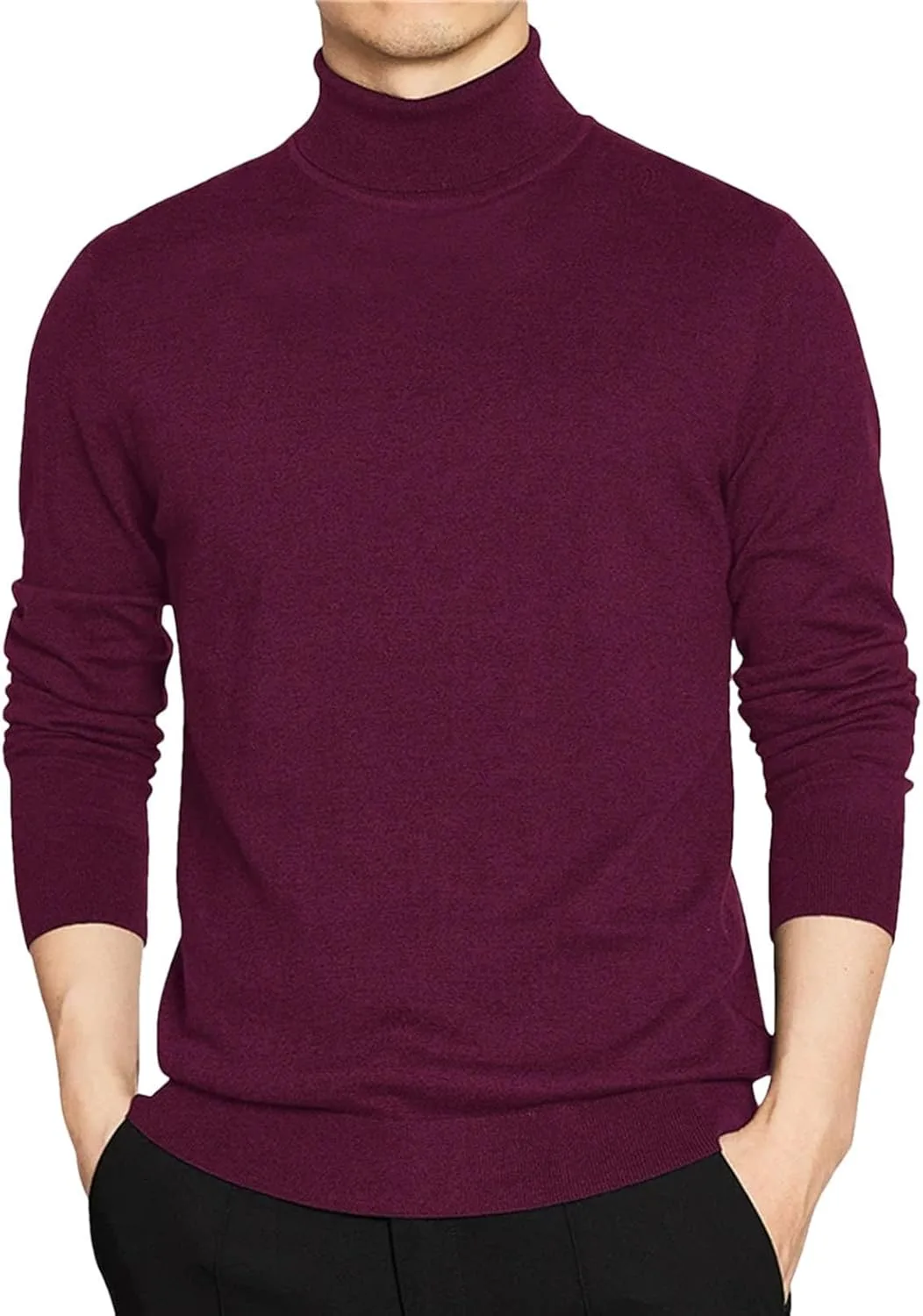 

Мужской свитер-водолазка с длинным рукавом, свободный, теплый