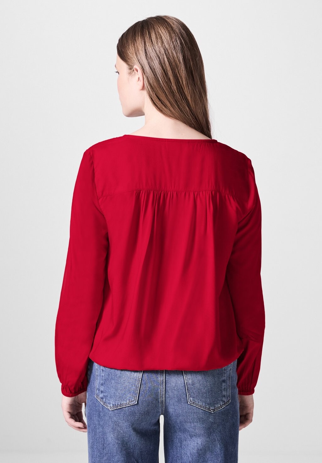 

Блуза MIT SMOCK-DETAIL Street One Studio, красный