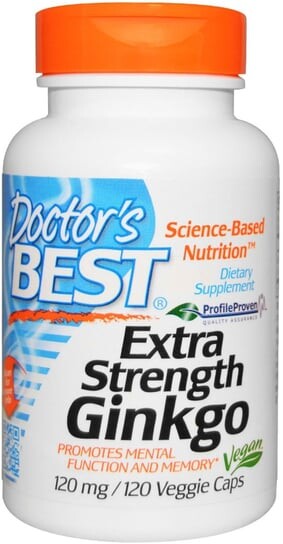 

Doctor's Best, Extra Strength Ginkgo (экстракт гинкго) 120 мг 120 веганских капсул
