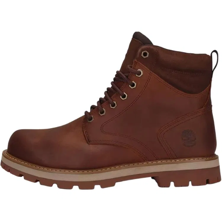 Ботинки кожаные Timberland коричневые — фото 3