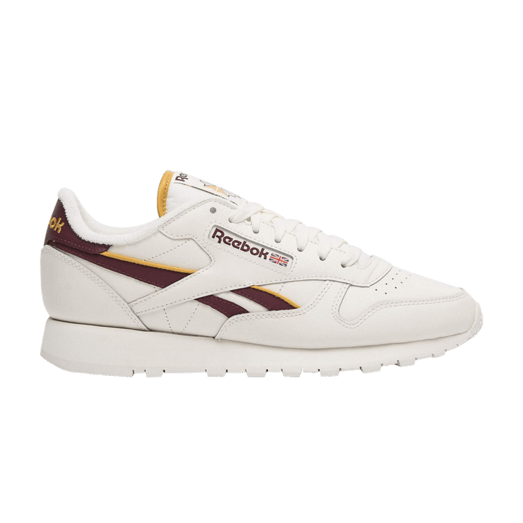 

Кроссовки Reebok Classic Leather 'Chalk Classic Maroon', кремовый