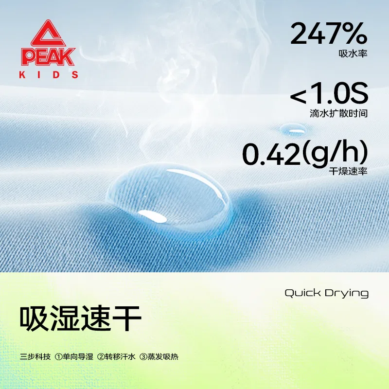 Детский спортивный костюм с круглым вырезом PEAK Light Blue — фото 4