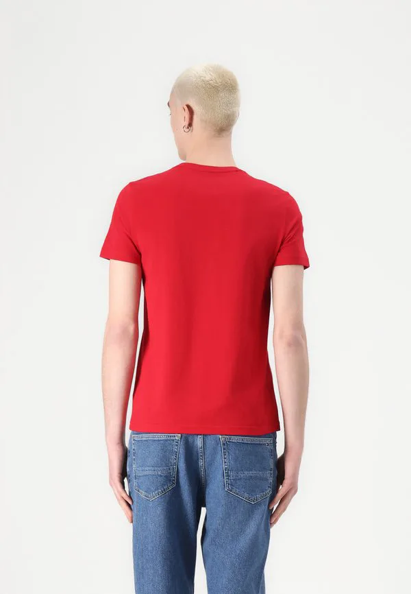 Футболка с вышитым логотипом, облегающая футболка с принтом. Tommy Hilfiger, Medium Red — фото 3
