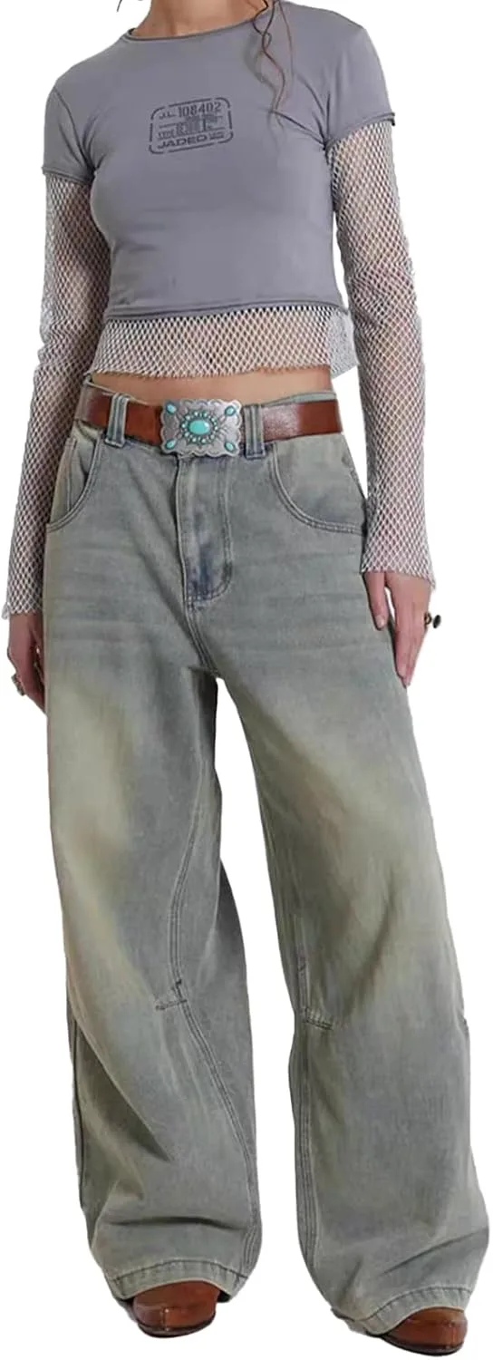 

Женские джинсы с высокой талией, широкие, рваные, в стиле бойфренд Owl's-Yard