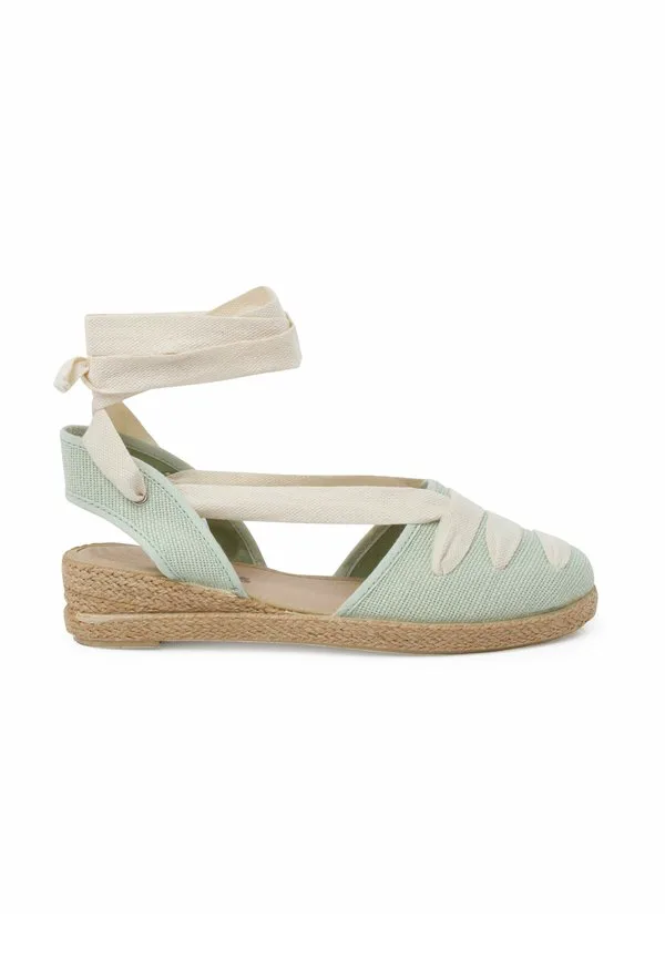 Сандалии goyescas cintas crudo Pisamonas, Menta