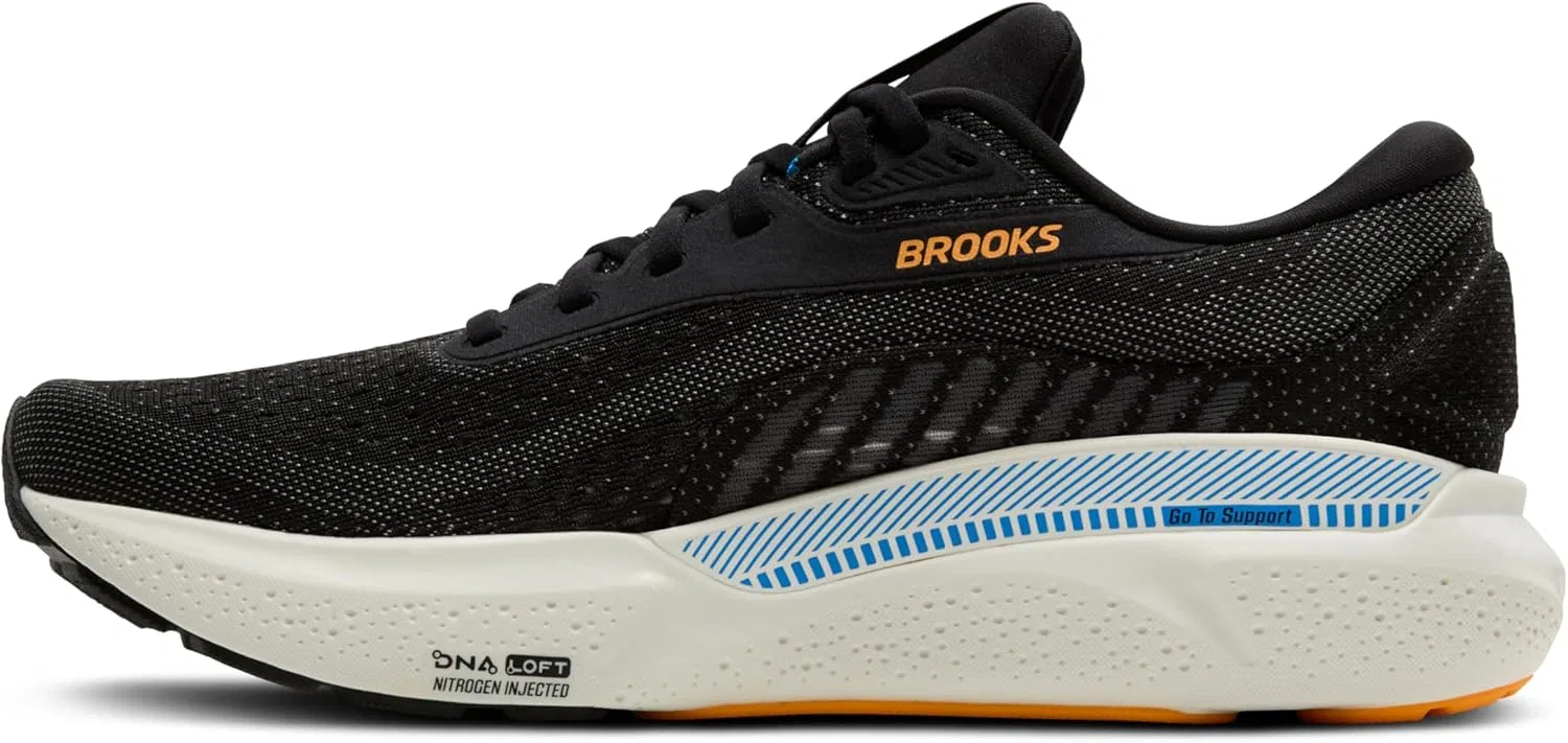 Мужские беговые кроссовки Brooks Adrenaline GTS 24 с поддерживающей подошвой, Black Ebony Cloissonne — фото 3