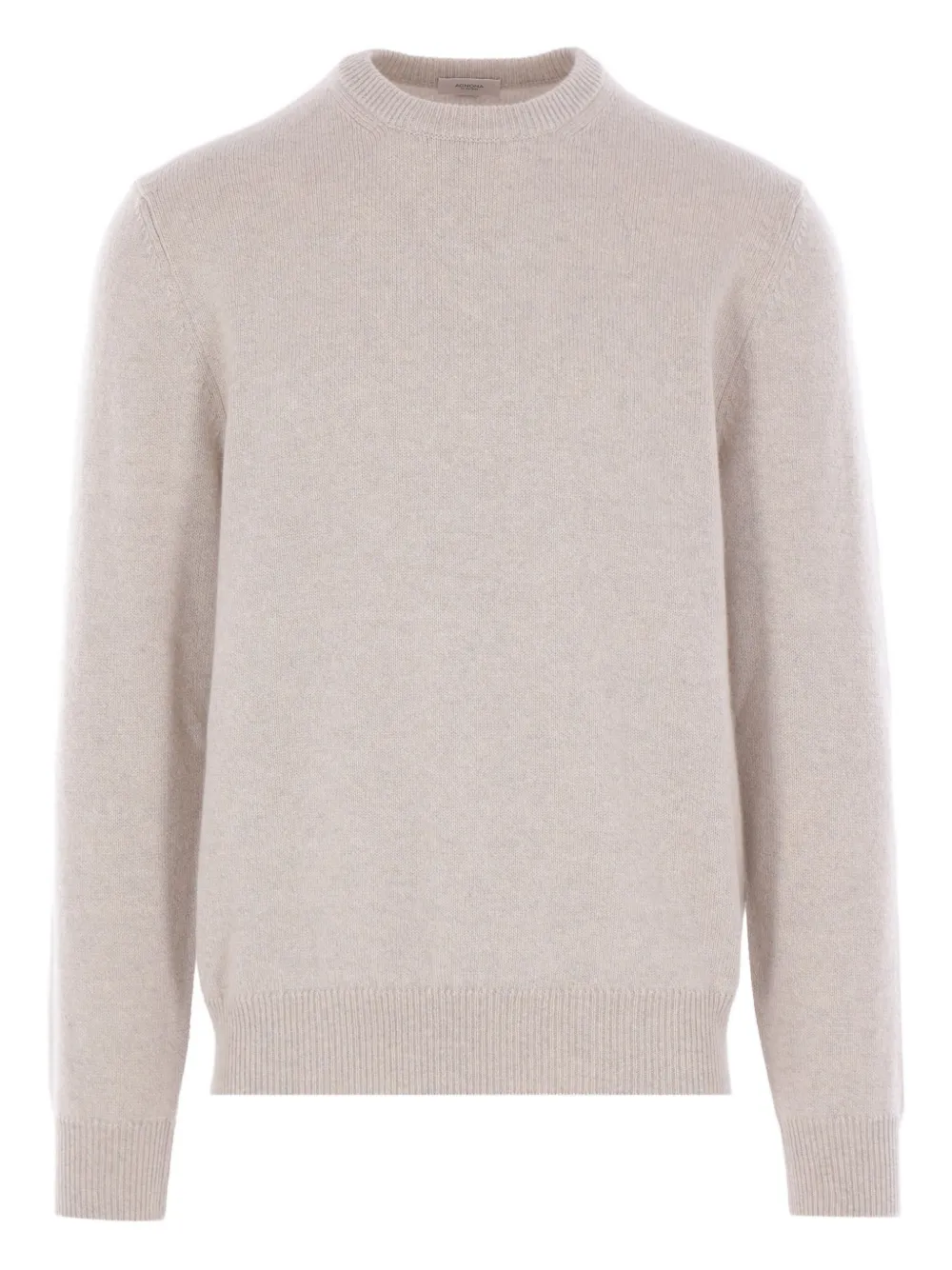 

Джемпер с круглым вырезом и рубчатой отделкой Agnona, нейтральный