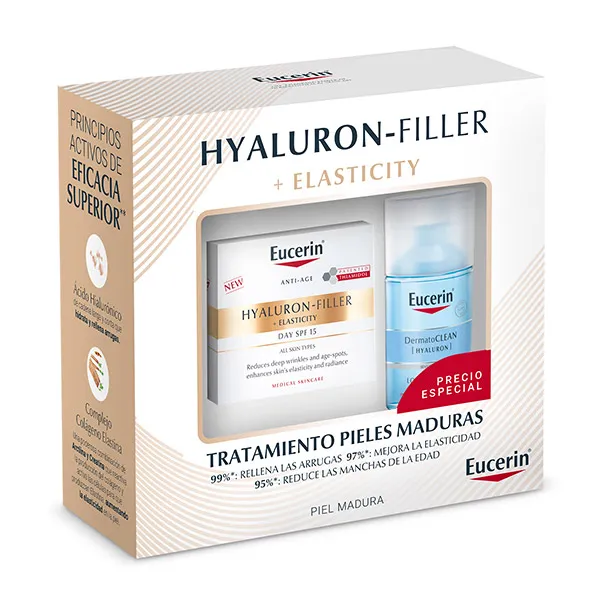 

Дневной крем + мицеллярный лосьон Elasticity Filler Eucerin, 1 UD