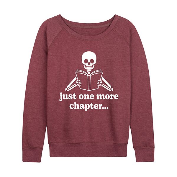

Женская футболка с длинным рукавом just one more chapter из французского футера Licensed Character, Heather Maroon