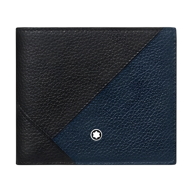 

MONTBLANC Кожаный бумажник мужской черно-синий