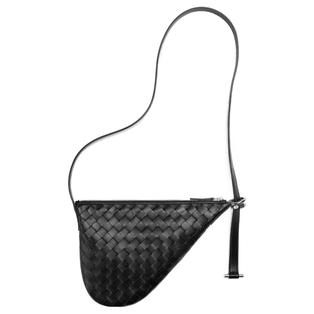 

Bottega Veneta Кожаный чёрный мужской небольшой рюкзак через плечо