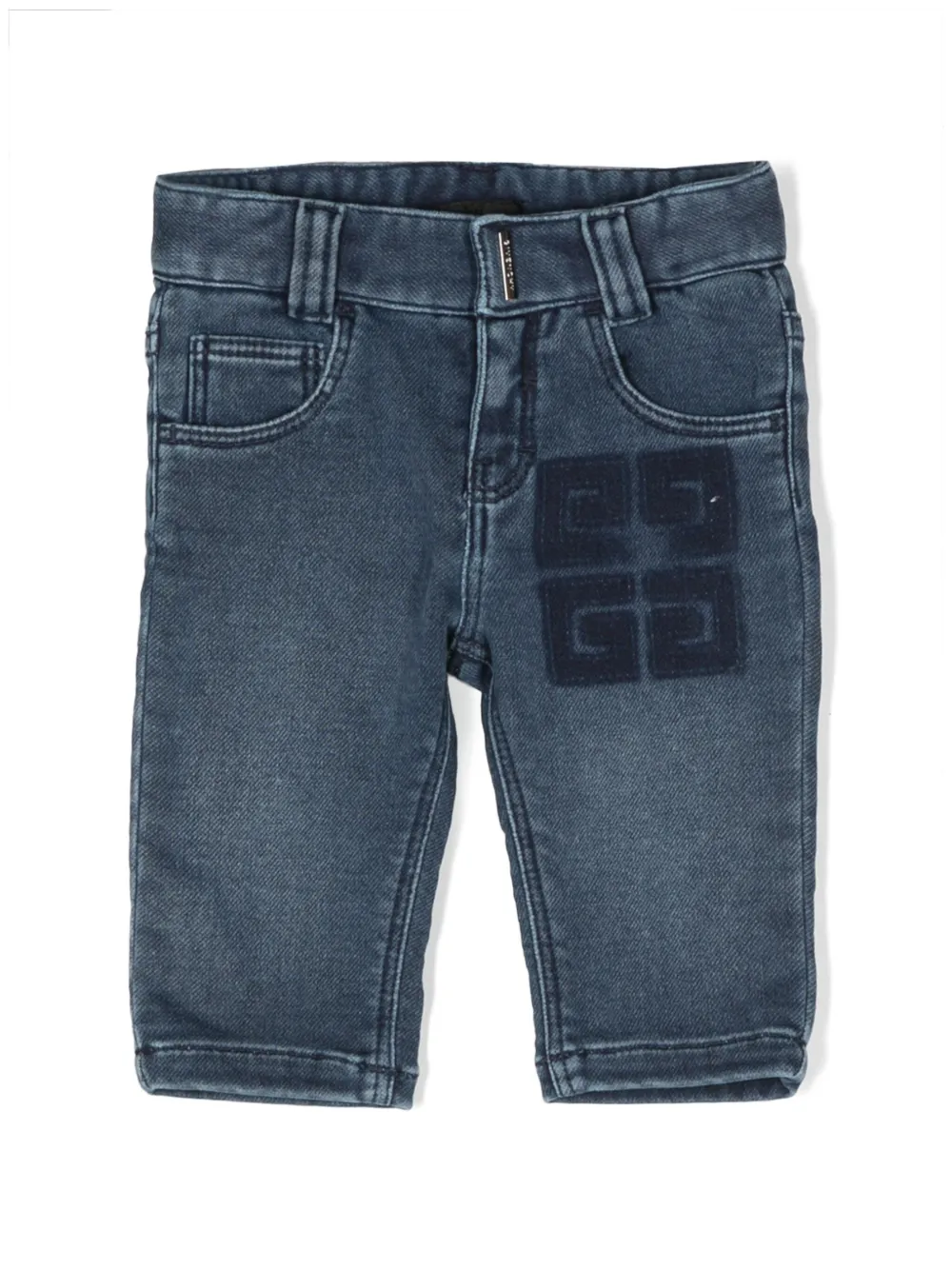 

Прямые джинсы с тисненым логотипом Givenchy Kids, синий