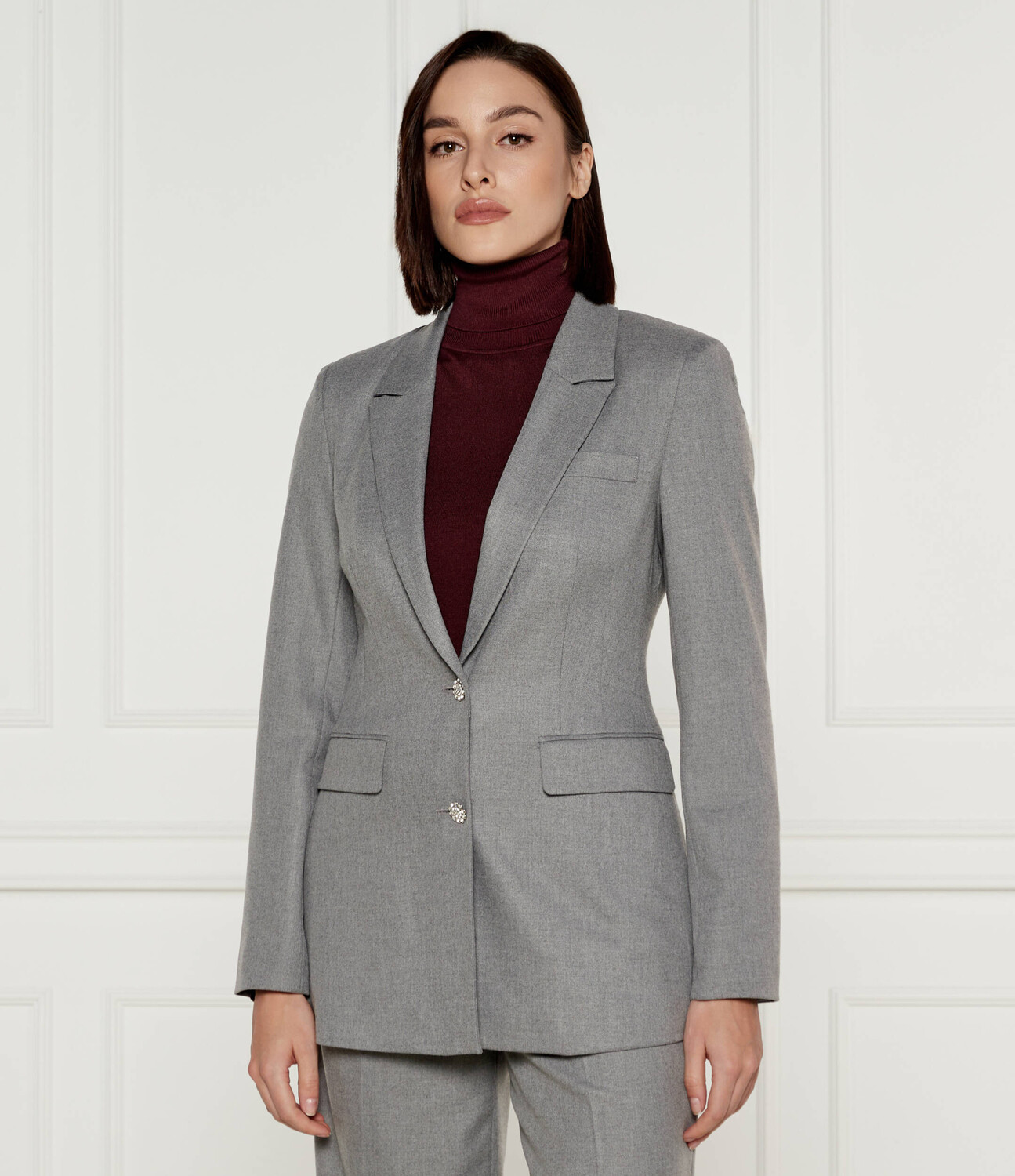 

Блейзер GUESS DORIS Relaxed fit, серый