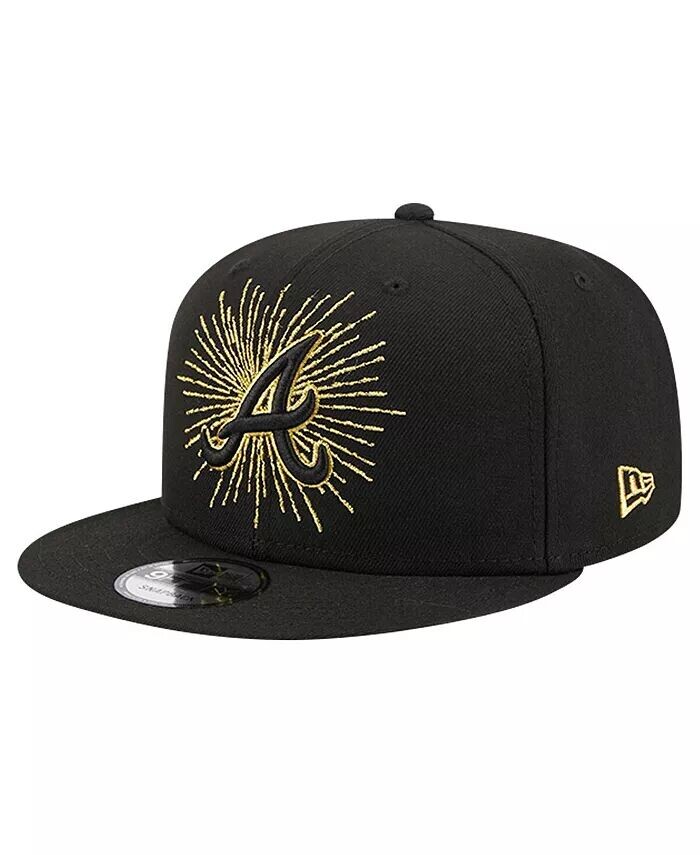 

Мужская черная бейсболка с металлическим логотипом Atlanta Braves 9FIFTY Snapback New Era, черный