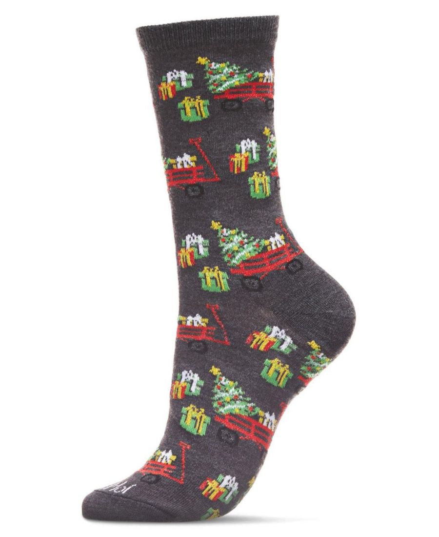 

Женские праздничные носки Red Wagon Holiday Crew Socks MeMoi, Charcoal heather