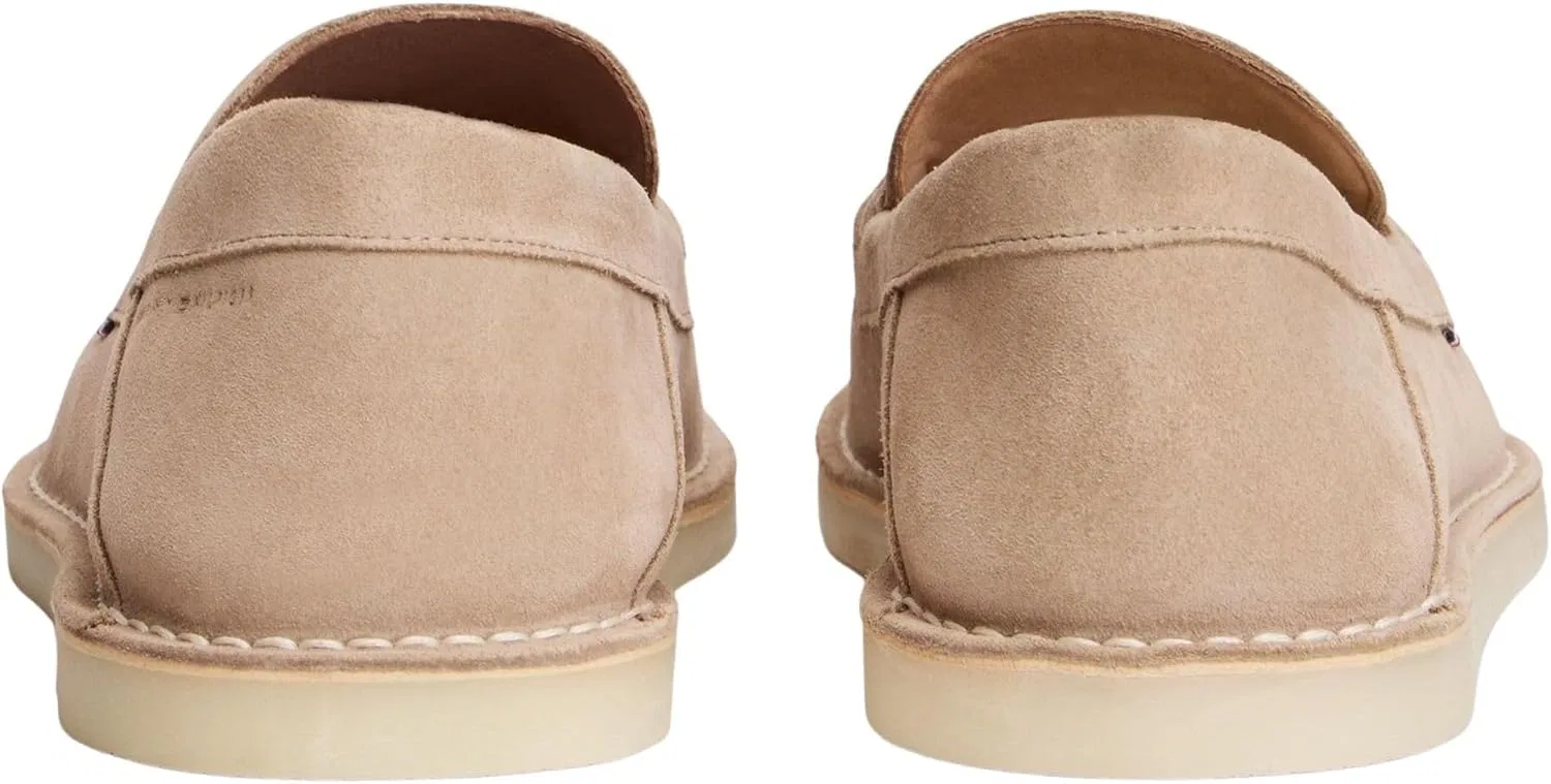 Мужские замшевые лоферы Tommy Hilfiger Hilfiger Stitchdown Fm0fm05782, низкие, Beige Coastal Taupe — фото 2