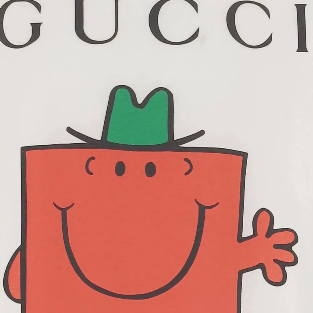Футболка детская с круглым вырезом GUCCI белая — фото 4