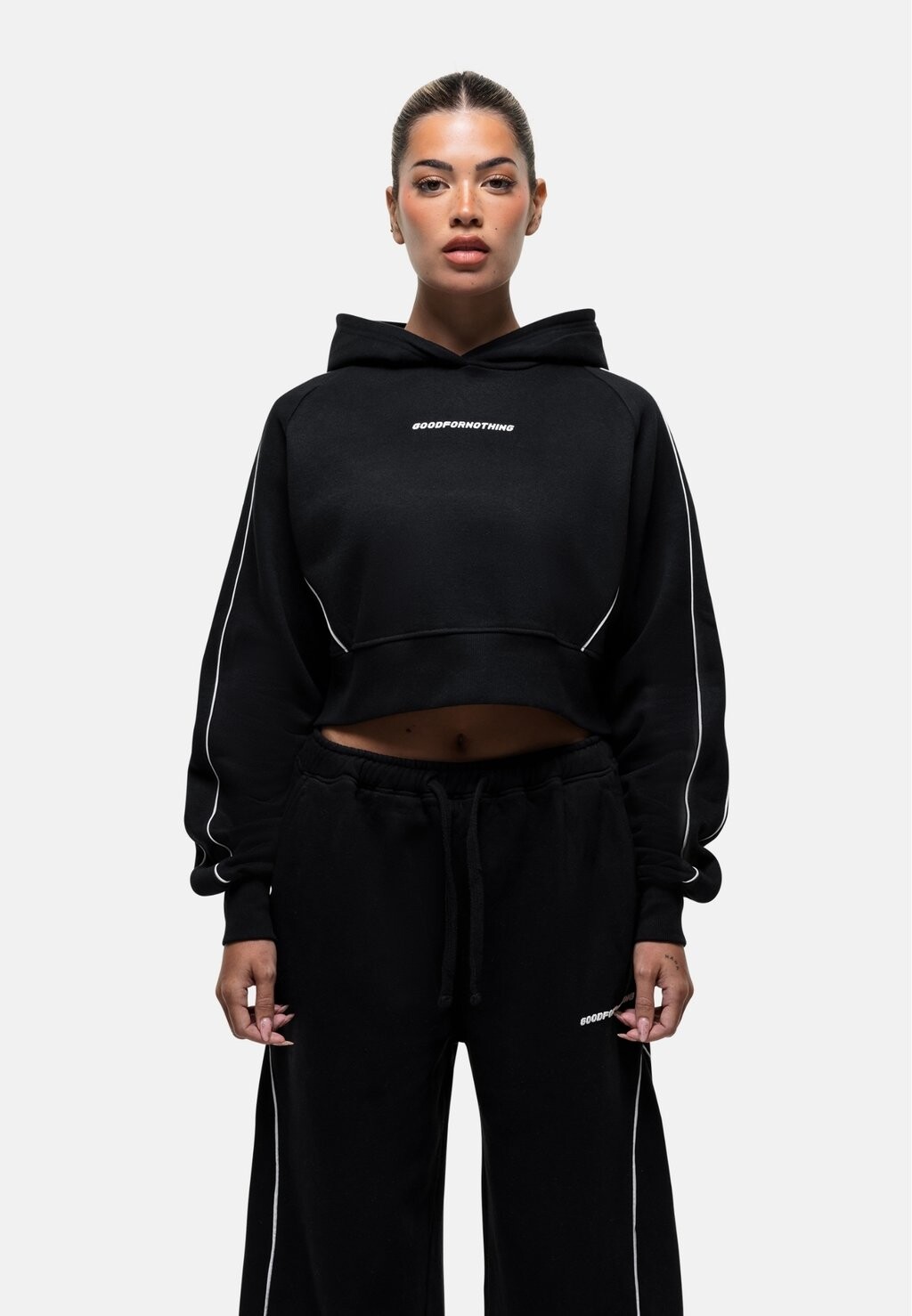 

Толстовка с капюшоном PIPED HOODIE Good For Nothing, черный