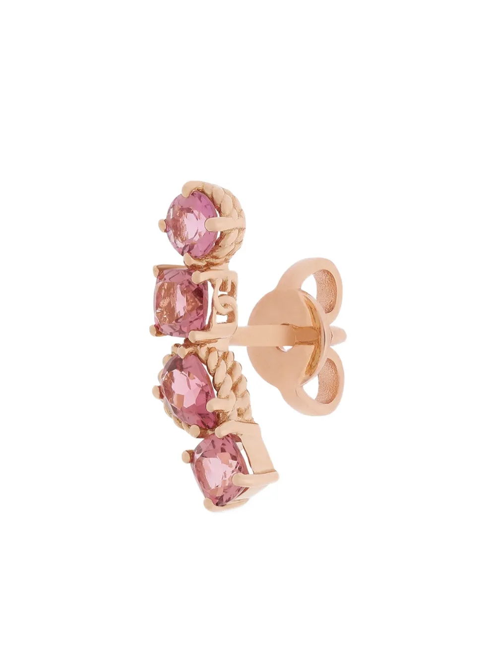 Серьга из красного золота с турмалином DOLCE & GABBANA, красный — фото 2