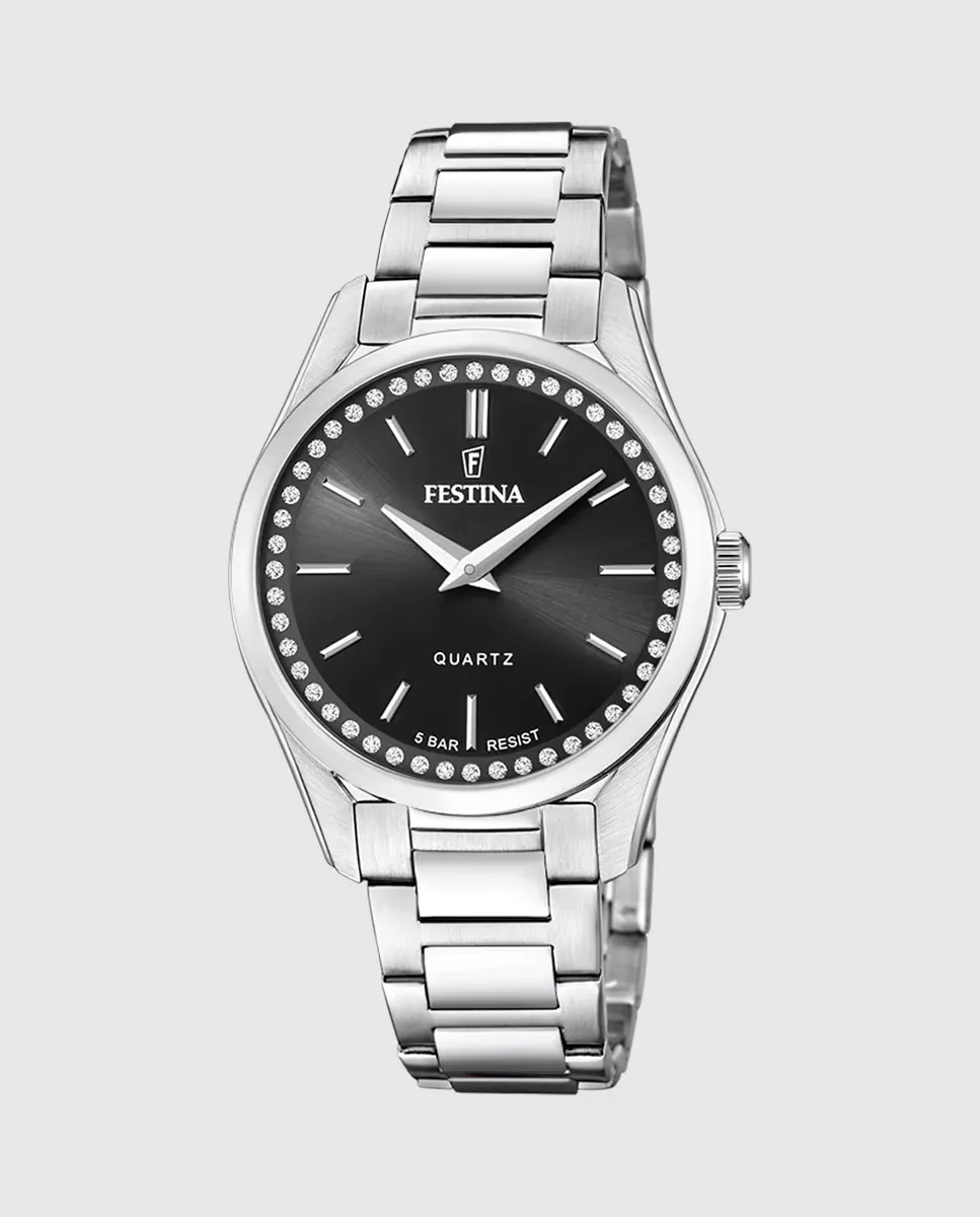 

Женские часы F20583/4 Mademoiselle из серебристой стали Festina, серебряный