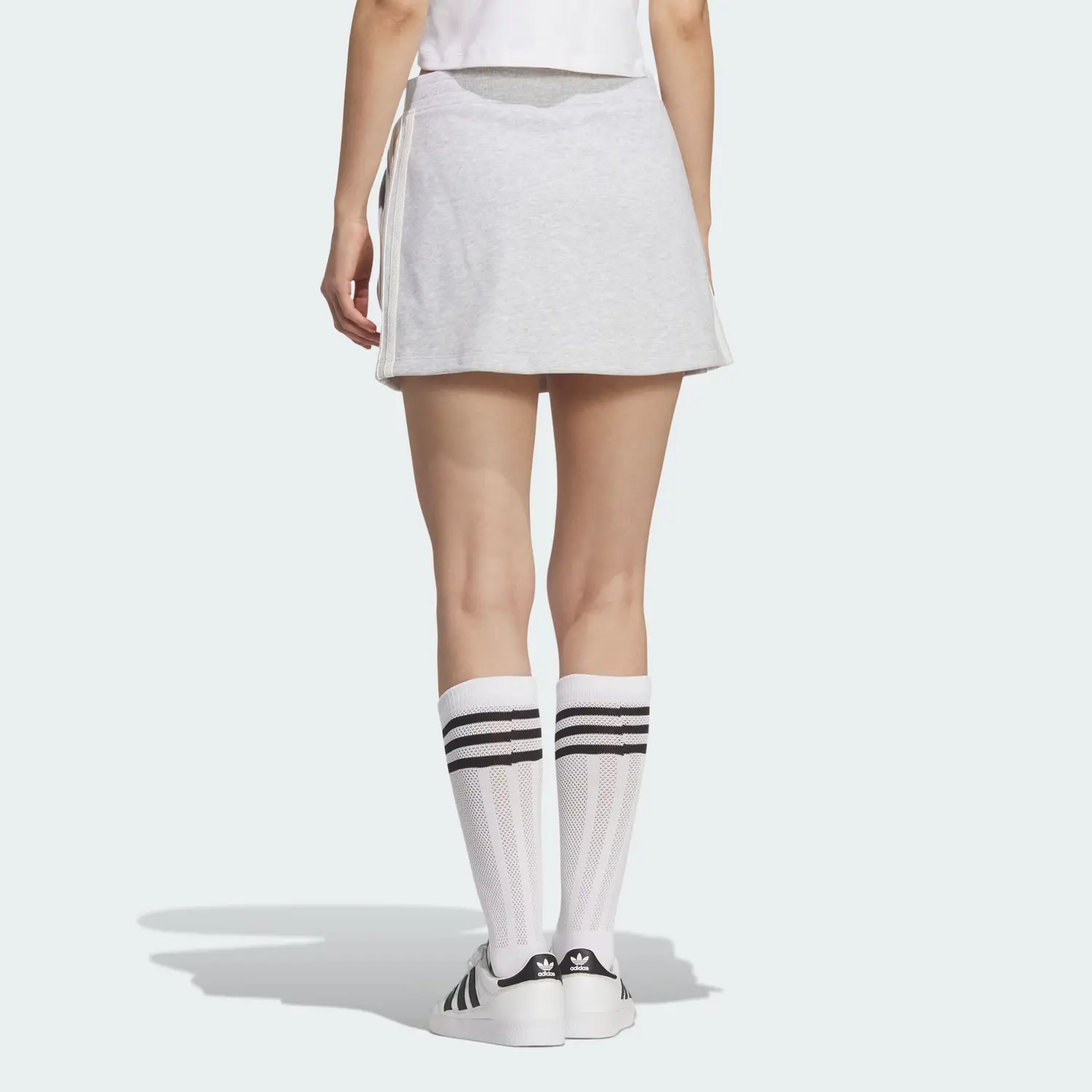 SS25 Повседневные короткие юбки Women's Adidas Originals, серый — фото 4