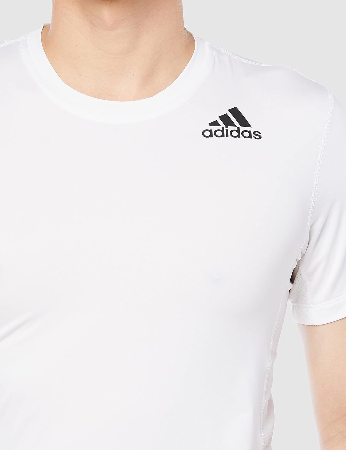 Мужская футболка adidas Techfit с коротким рукавом (47891), белый — фото 4