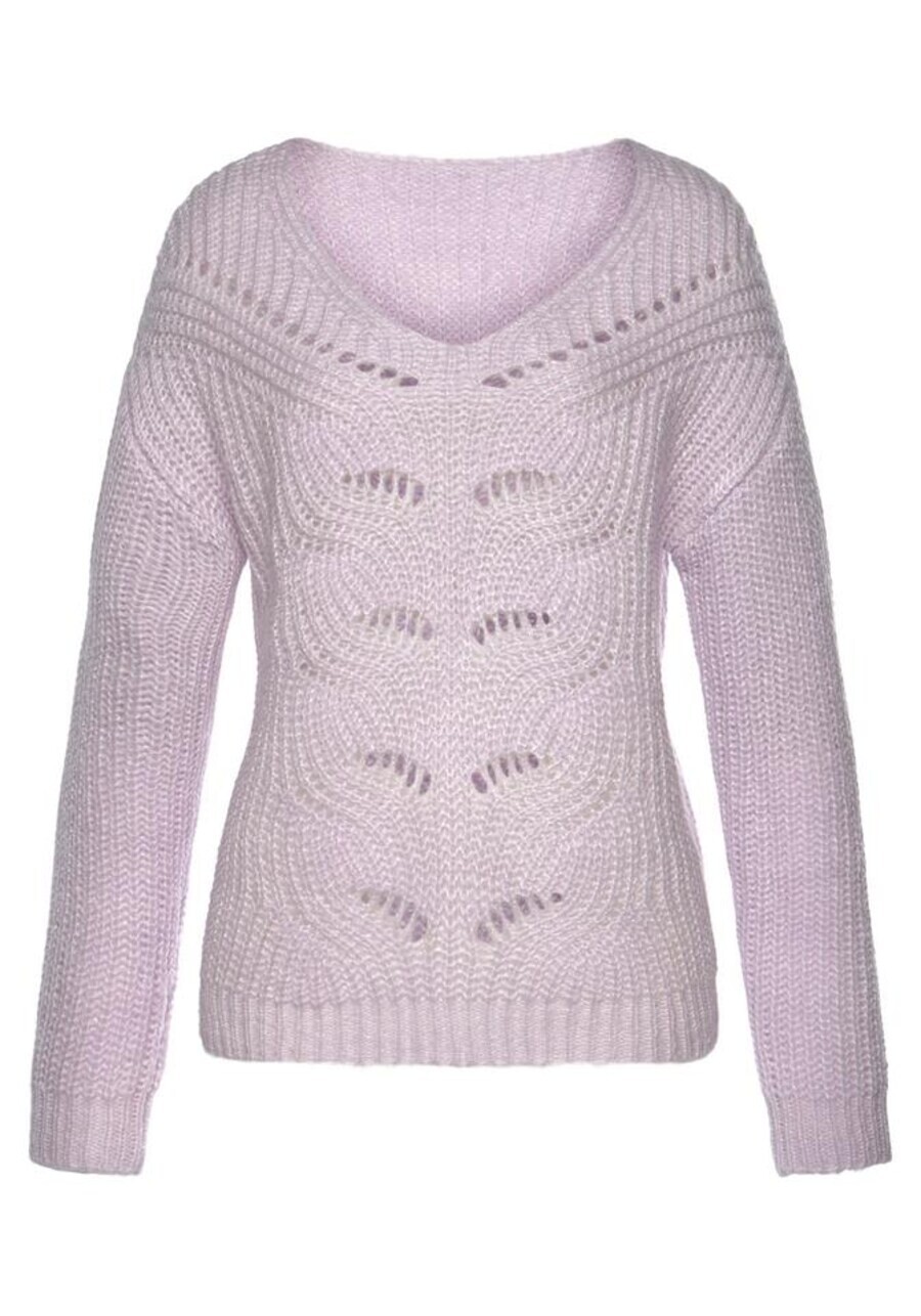

Тонкий вязаный свитер LASCANA Sweater, светло-фиолетовый