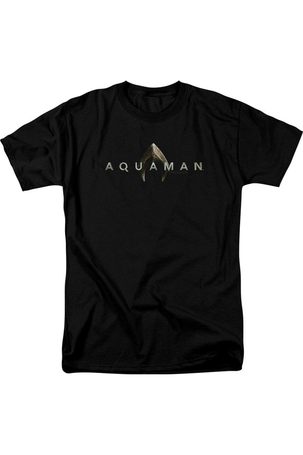 

Футболка с коротким рукавом и логотипом фильма «Аквамен» для взрослых Aquaman Movie, черный