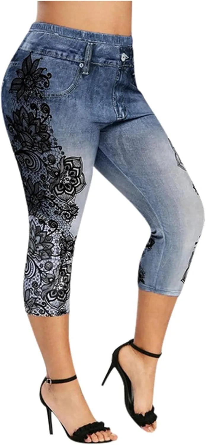 

Капри-леггинсы XUNRYAN для женщин, стрейч, высокая талия