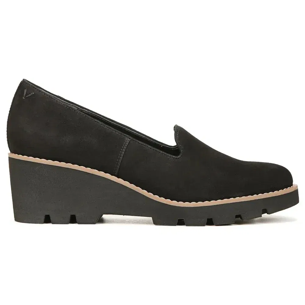 Мужские лоферы на танкетке Vionic Willa Wedge Flat из черной замши, модель VER1123 — фото 2