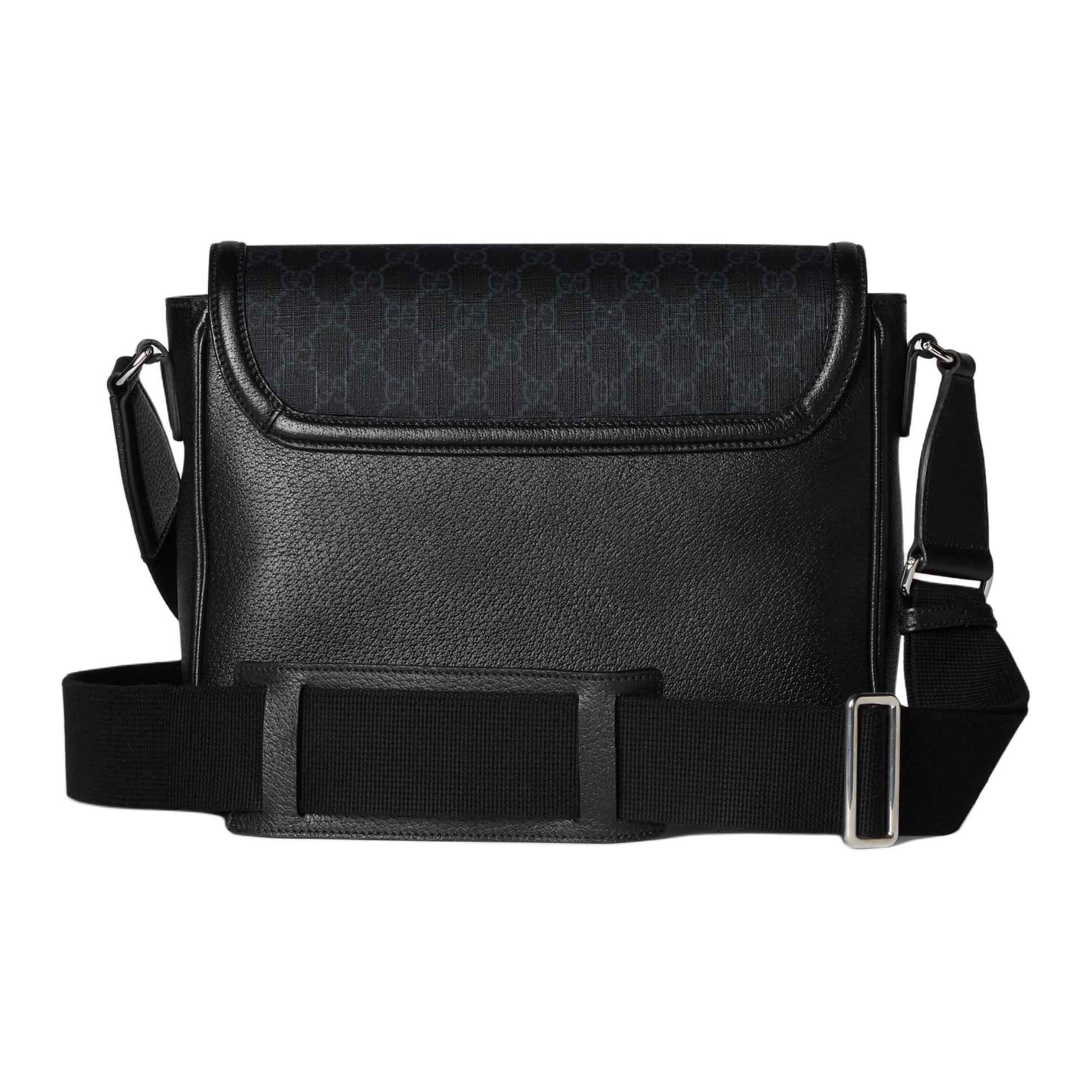 GUCCI Кожаная мужская наплечная сумка кросс-боди среднего размера черная — фото 4