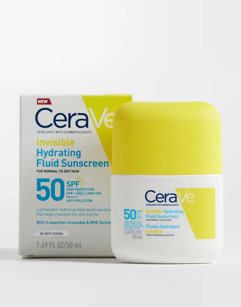 Увлажняющий солнцезащитный флюид CeraVe Invisible Hydrating Fluid SPF 50, 50 мл