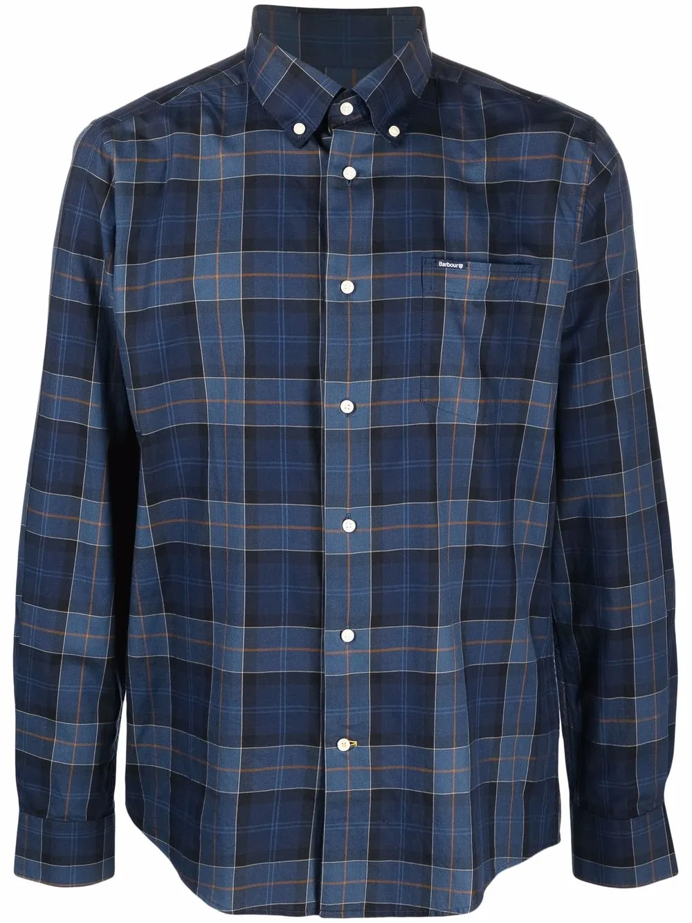 

Рубашка в клетку тартан Barbour, синий
