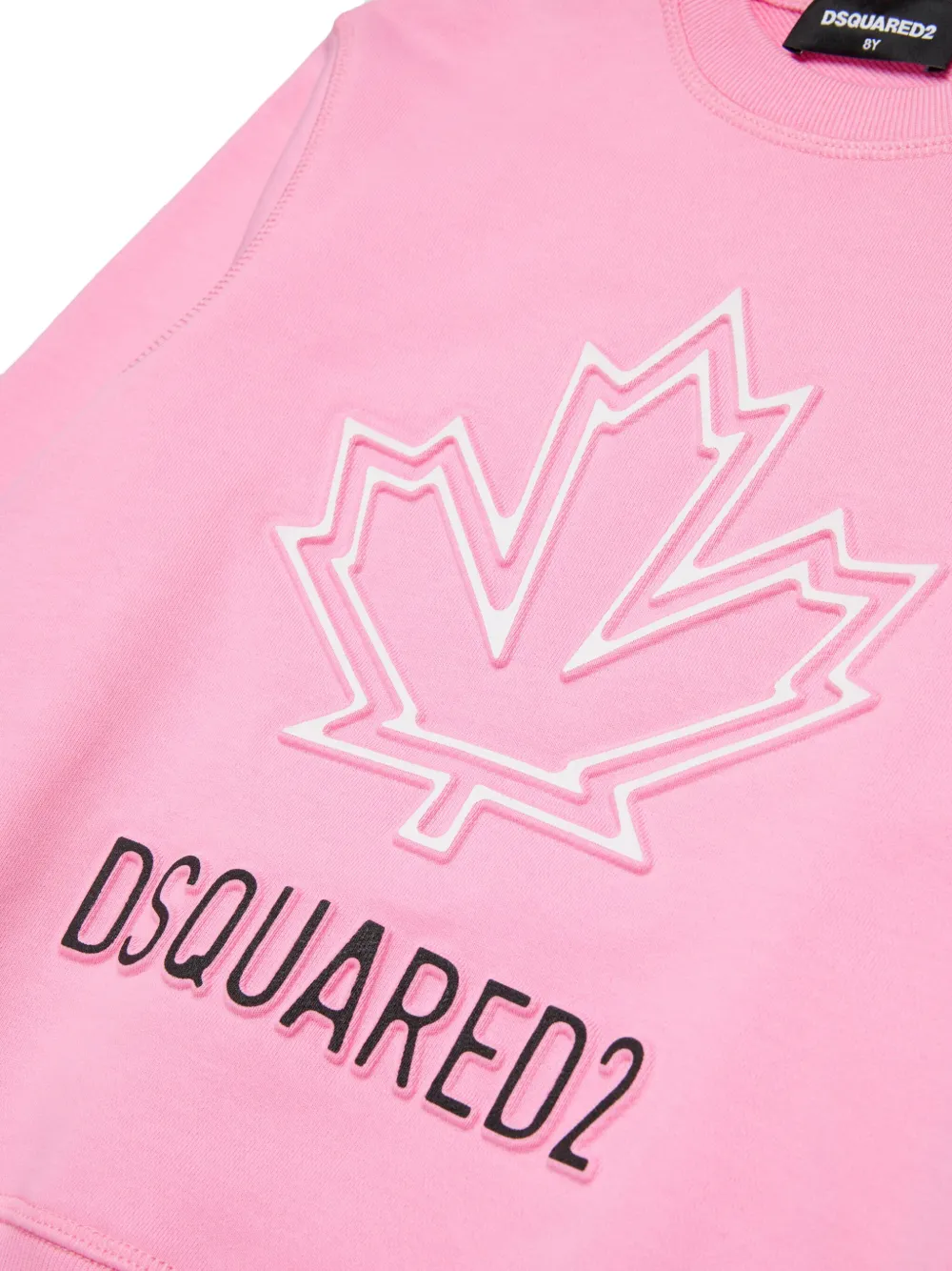 Толстовка с тисненым логотипом DSQUARED2 KIDS, розовый — фото 4